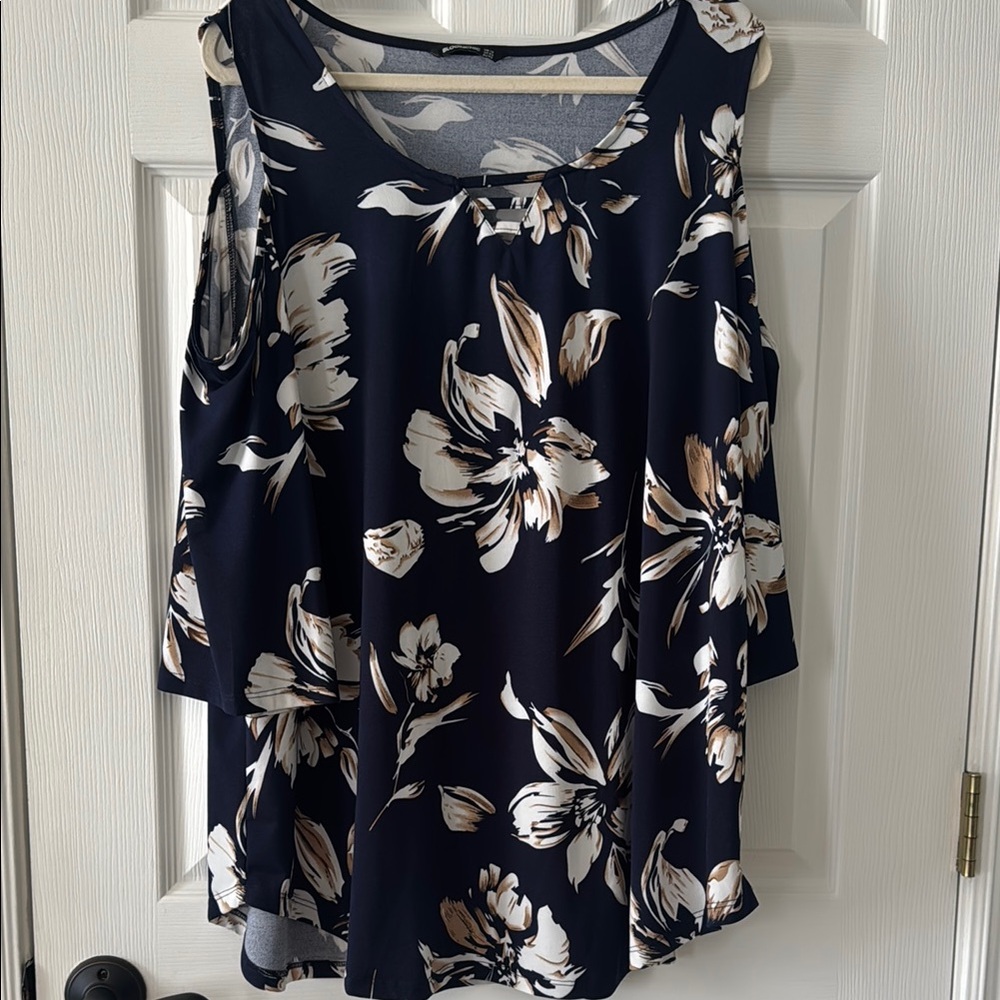 BloomChic Navy Floral Blouse